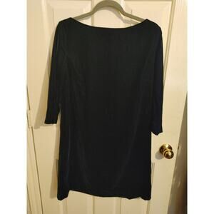 Banana Republic Dress Velour Navy Blue 3/4 Sleeve Sz 12 Lined NWT